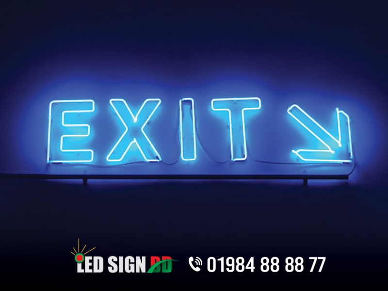 in and exit letter signage, in exit/out acrylic letter led sign size and price in Bangladesh, Neon Sign in Bangladesh, neon sign advertising agency in Dhaka Bangladesh.
