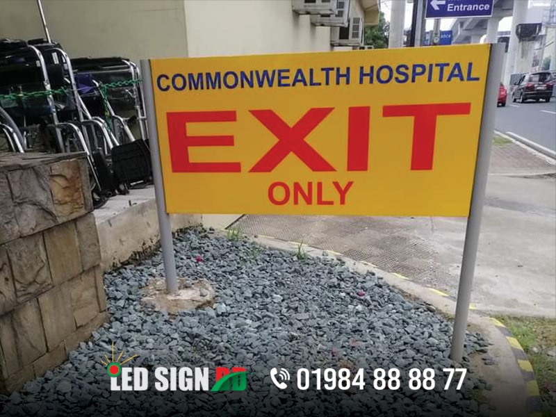 Direction Signboard, in and exit signboard, road signboard in Bangladesh. signboard and billboard company in Bangladesh.