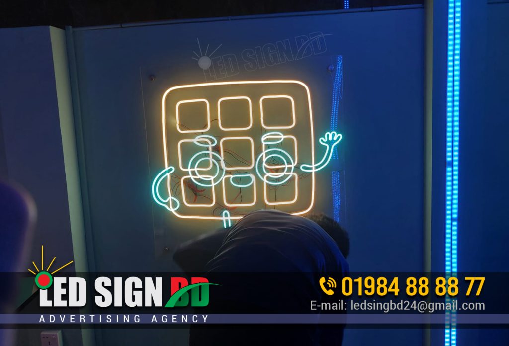 Neon Sticker for Restaurant Signage, Led Backlit Signs Wholesale Mirpur Gulshan Banani
