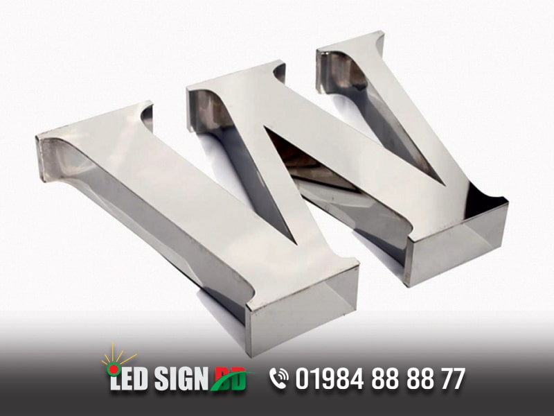 hairline Stainless Steel Signage, letter signage top letter