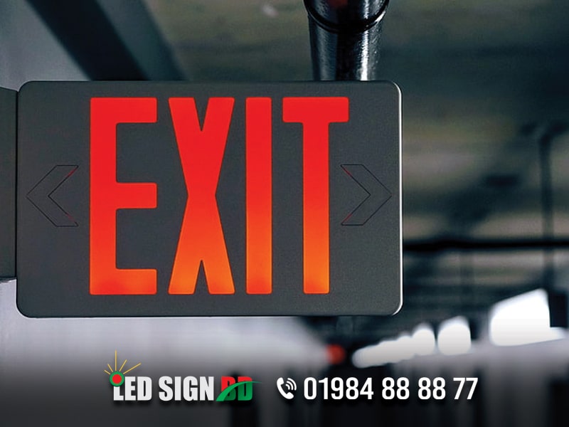 Fire Exit Direction, Fire Exit Sign With RIGHT Arrow Green, White Safety Sticker, Safety Signs & Equipment Compliant With Australian Standards, Health and Safety, Health and safety solutions for your business. led sign bd ltd.