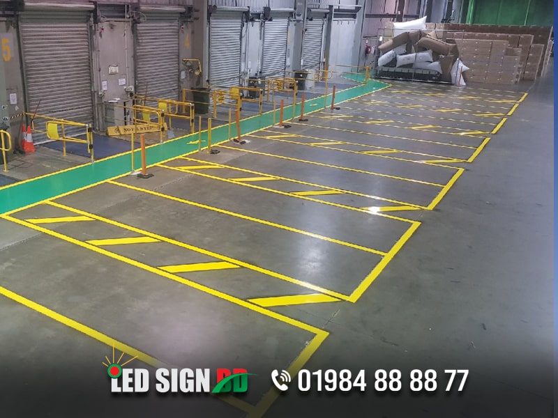 Floor And Area Marking Solution , Road Direction, Floor Marking Penting bd, Road Marking tep bd, Non-Flammable Acrylic Road Painting Machine Line Marking Traffic Thermoplastic Cold Road Marking Paint, Conformable Anti-Slip Traction Tape, Rubber Speed Humps