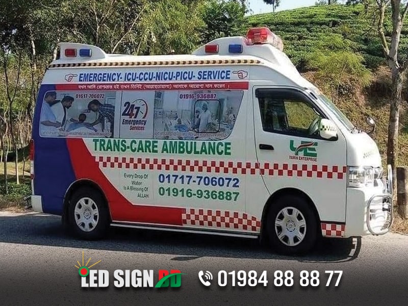 Ambulance Branding, Car Branding, Vehicle Branding and Sticker Branding