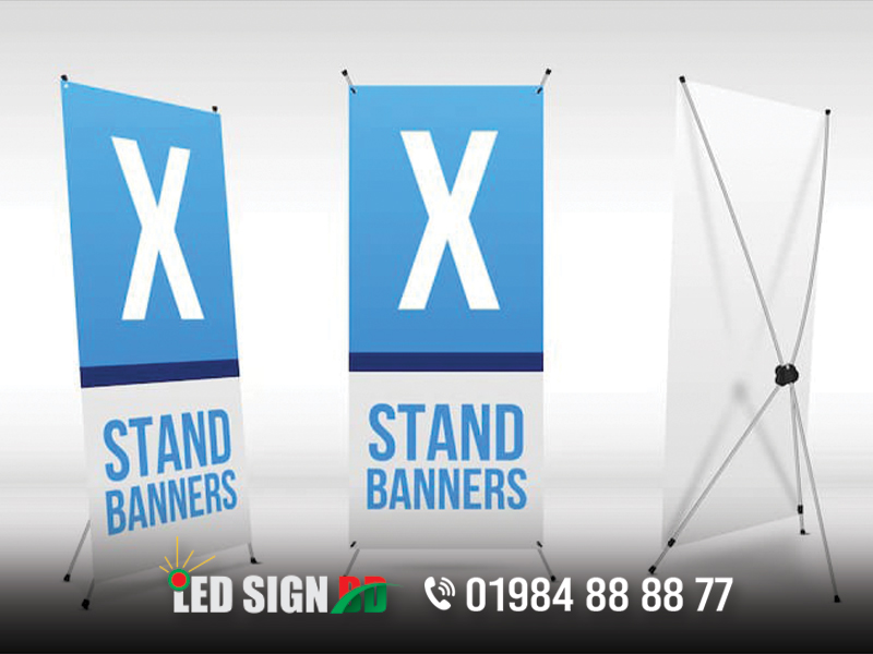 X stand Banner, x banner