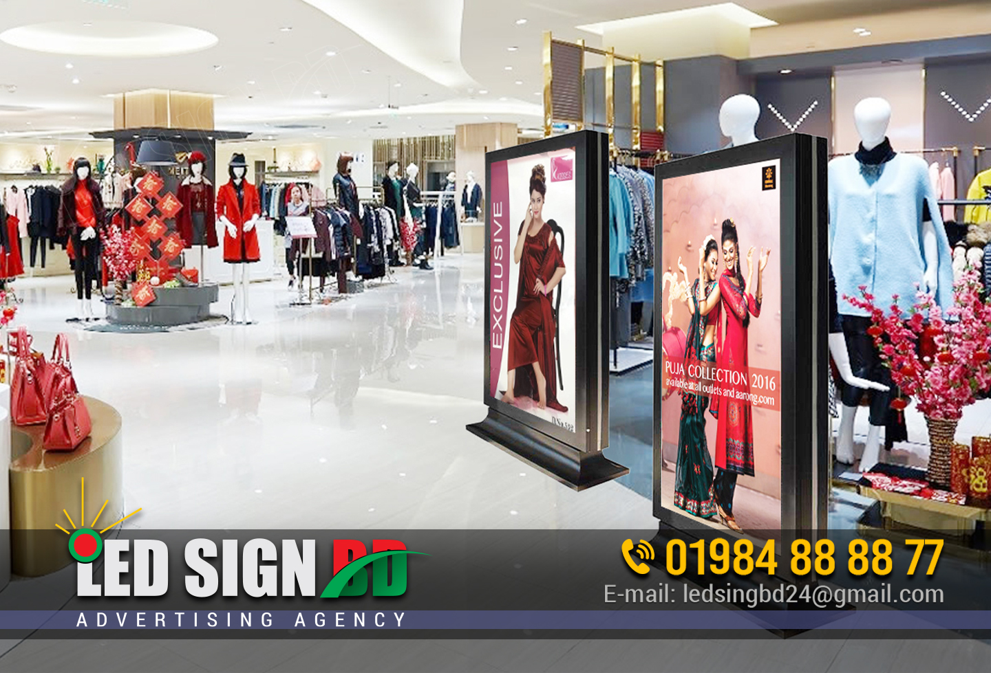 Stand Advertising Led Display Signage provider in Dhaka Bangladesh, Moving Display Signage in Dhaka Bangladesh.
