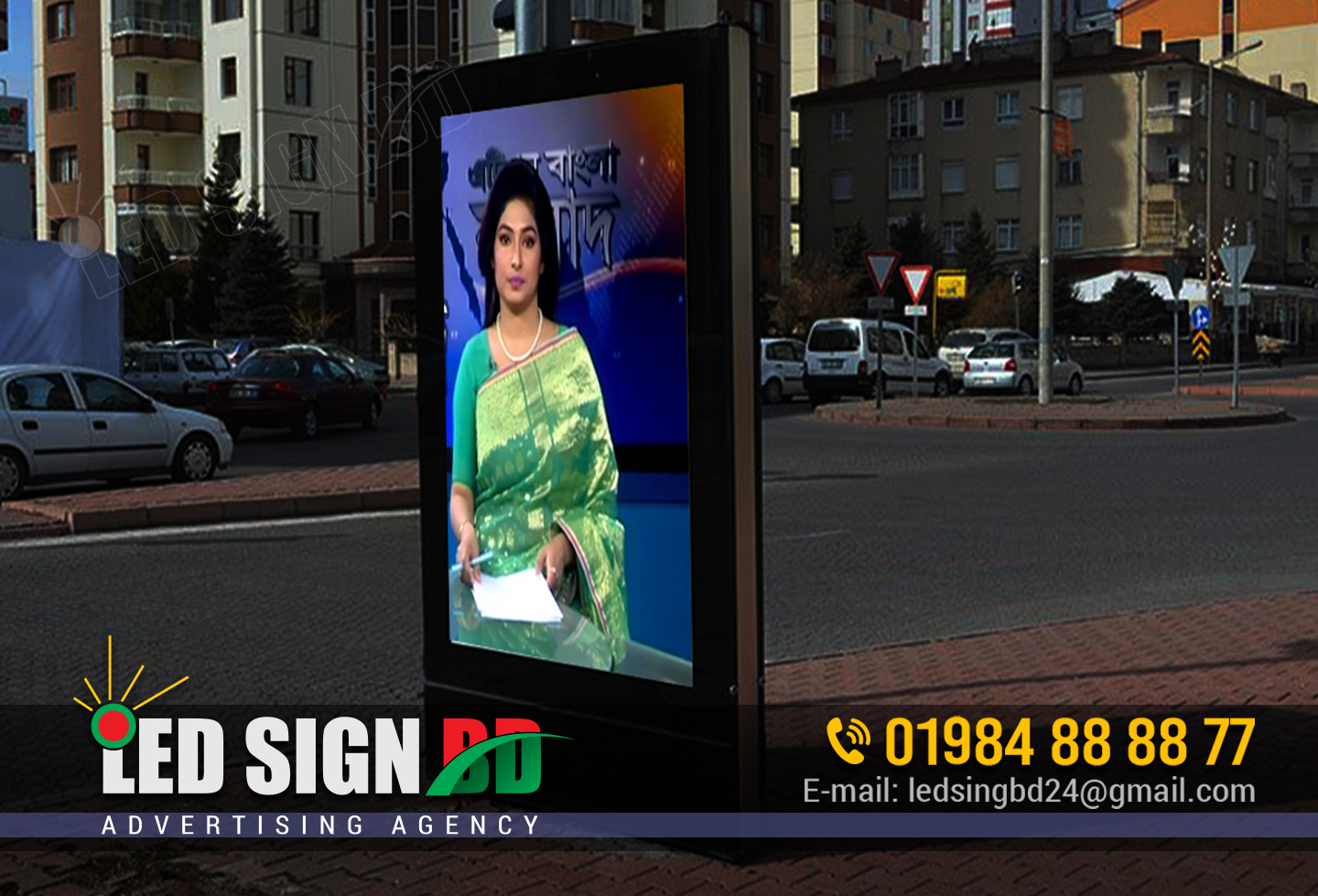 P6 Outdoor LED Display Video Wall price in Dhaka Bangladesh, 56 Inches Digital Standee, Input Voltage: 240 V, Resolution: 1920 X 1080 Pixels, Advertising LED Display Screen P8 Outdoor in Dhaka Bangladesh, P4 P5 P6 outdoor street lighting pole vertical digital signage signs LED advertising screen bd, Outdoor Scrolling LED Display Board
