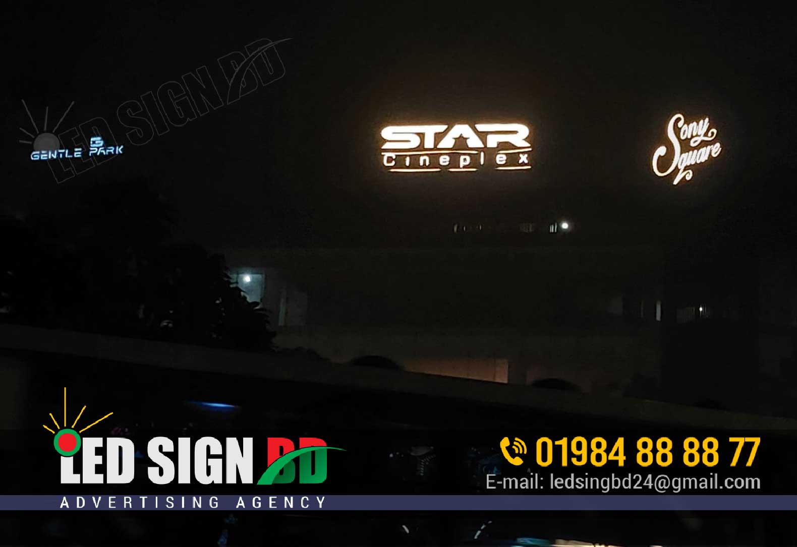 Acrylic 3D Letter Signs bd, Best signboard company in dhaka bangladesh, Mirpur signage company bd, Acrylic Letter with lighting signage bd