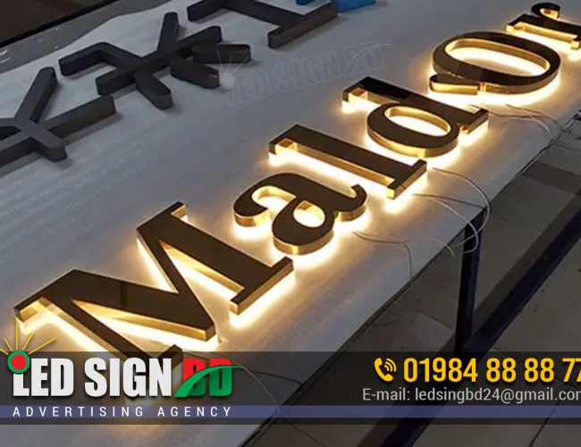 Stainless Steel Letters Signage Maker in Dhaka