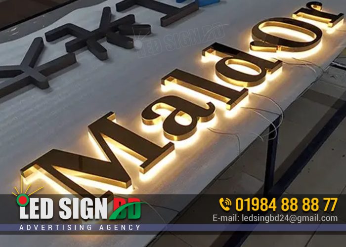 Stainless Steel Letters Signage Maker in Dhaka