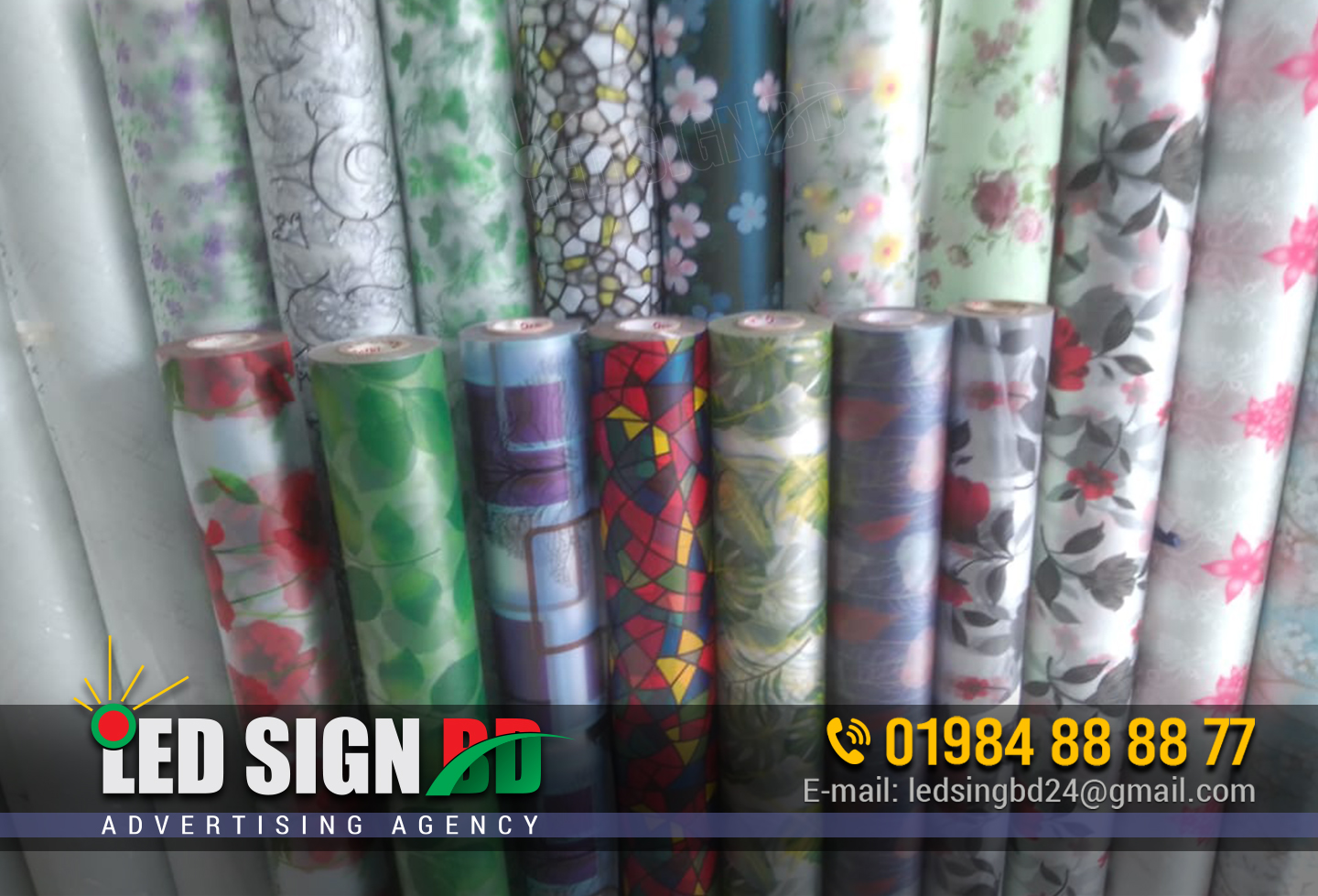 3D WALLPAPER STICKER FOR OUTDOOR SIGNAGE, FROSTED GLASS STICKLER PAPER MAKER, PRINTING, PRINTING COMPANY BD,
