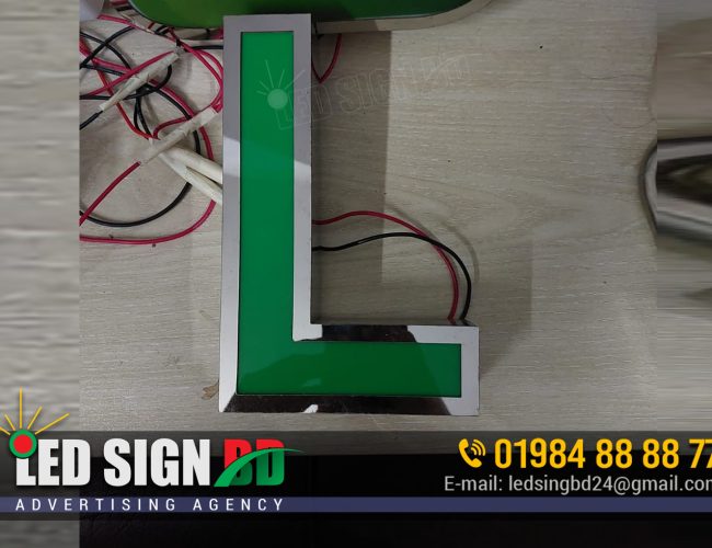 Price of acrylic letter signs in Dhaka