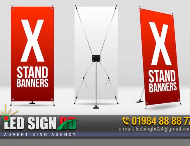 Roll Up X-Stand Banner Festoon Design Making Manufacturer Printing in Bangladesh