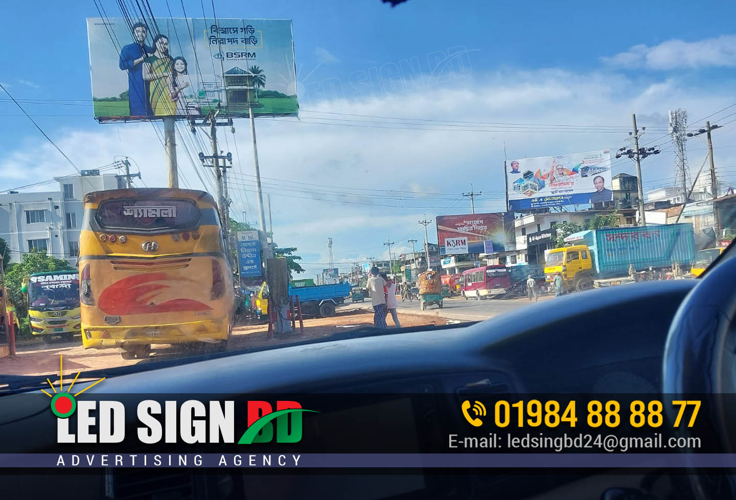 Billboard rent in Dhaka, NGO Billboard Making Signage Dhaka Bangladesh. bus stand billboard, product lunch billboard dhaka bd