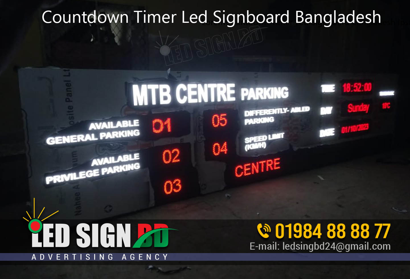 Countdown Timer Digital LED Moving Display board. Countdown Timer Digital LED Moving Display board for Indoor in Other TVs, TVs, Electronics - best price in Bangladesh Tk. 4000 from Mirpur, Dhaka | BDT 4,000.00. Led Sign Board BD. Made in: Bangladesh. Contact Supplier · Led Countdown Timer Made-in-Bangladesh · Led Neon Signage. LED COUNTDOWN TIMER DISPLAY DHAKA BANGLADESH ; Country. Bangladesh ; Price. 5999 (Get Latest Price) ; Company. Special Digital Wall Clock LED Sign Indoor Signage Branding. Buy Led Timer Countdown And Count Up Clock Products. Countdown Timer Digital LED Moving Display board for Indoor and Outdoor Led Sign. Online Clock Countdown. Create a Countdown Clock. Digital Countdown Timer 4 Channel Count. Large LED Digital Countdown Clocks to display. Leadleds P3 Full Color WiFi LED Sign Scrolling Message Board, Portable LED Billboard Support Text, Animation, Countdown, Timer Indoor Use for Store, Coffee, Bar (L 15.2" x W 7.7"). LED Timer Countdown LED Mobile Digital Billboard Hanging Digital Clock Shop Digital Information Rolling Signage Clock Countdown Timer Indoor Training Timer for Home Gym Fitness. Electric Countdown Timer \ LED Clock Countdown for Sale \ LED Countdown Billboard. P3 Full Color LED Display (indoor) ৳ 5,450 – ৳ 11,500