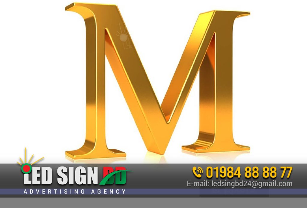 Shining Bright: Mat Golden Letter Signage for Your Business