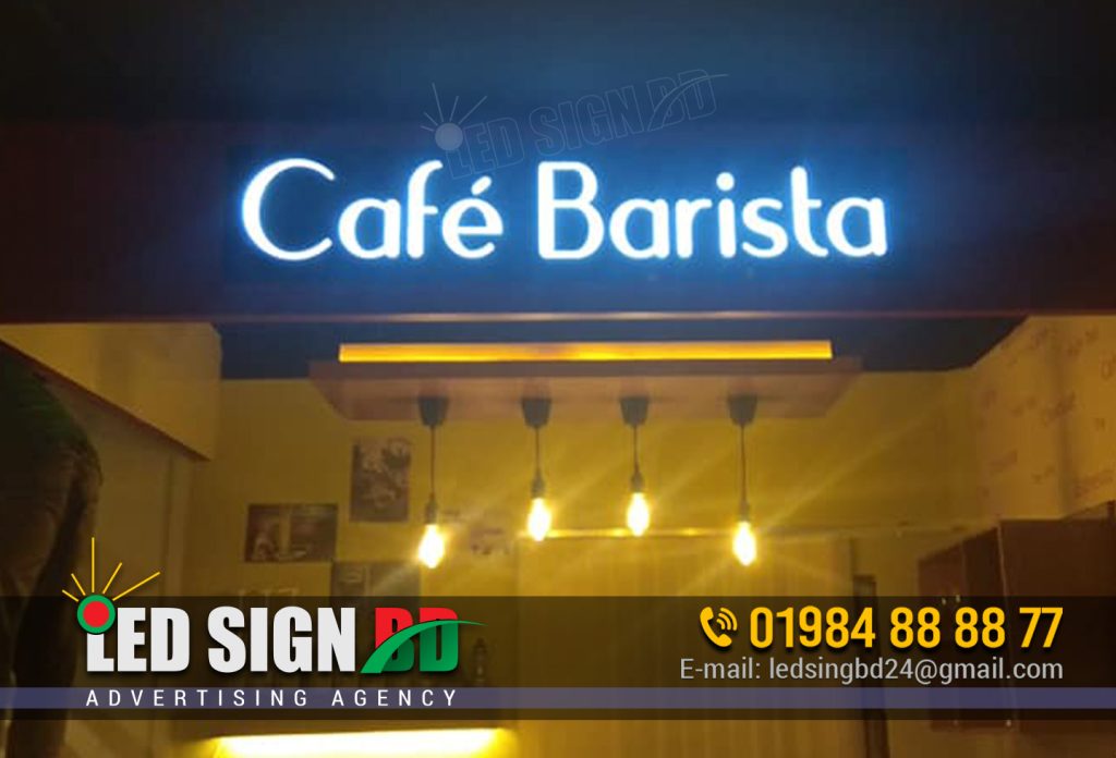 Cafe Bsrista Led Letter Signs Making Dhaka