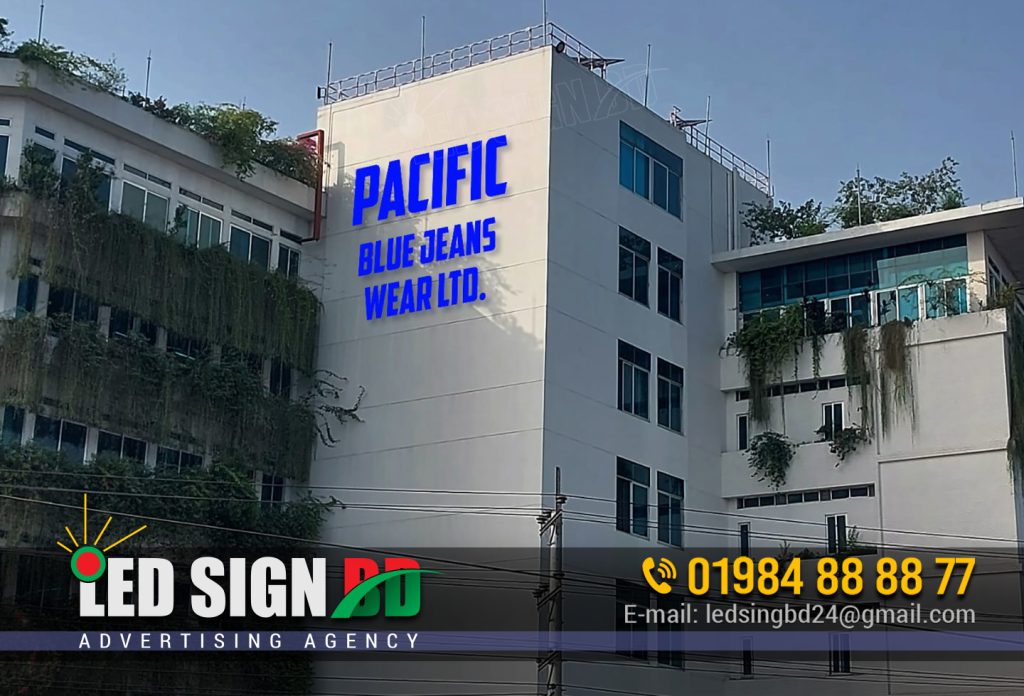 PACIFIC GARMENT OUTDOOR LED ACRYLIC LETTER SIGNS