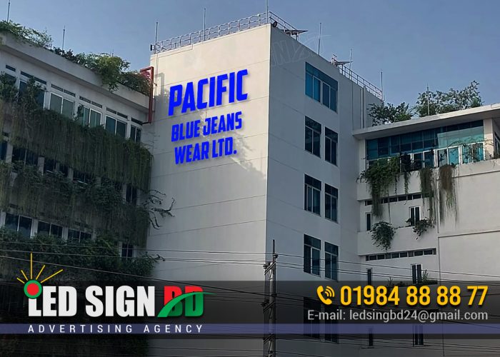 PACIFIC GARMENT OUTDOOR LED ACRYLIC LETTER SIGNS