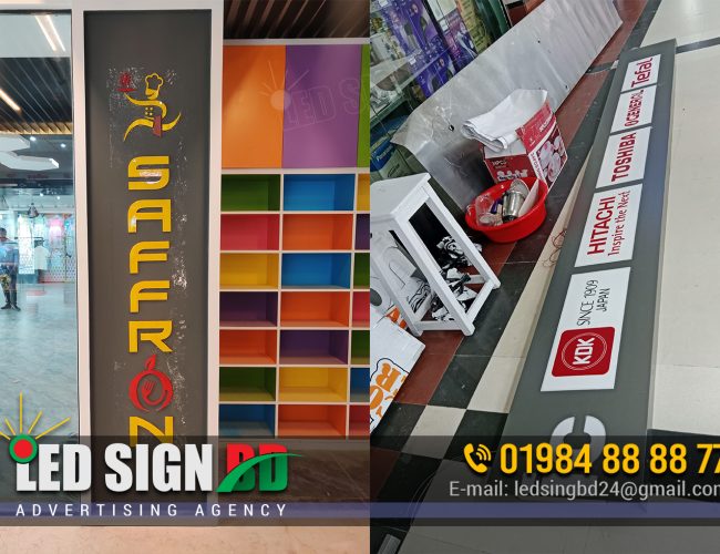 Storefront Vertical Acrylic Letter Signs in Bangladesh