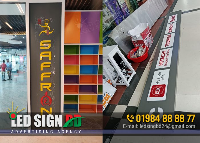 Storefront Vertical Acrylic Letter Signs in Bangladesh