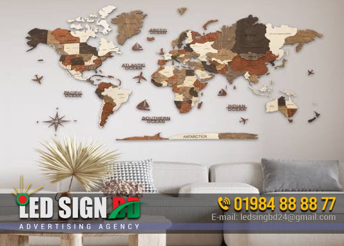 World Map Sticker Printing in Bangladesh