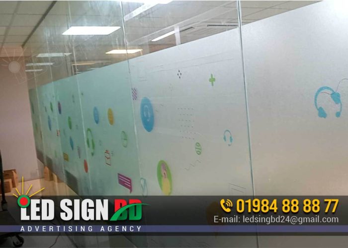 Glass Film, Window Sticker, Glass Stickers, Frosted, Vinyl, Inkjet, Office Custom Sticker Shop Bangladesh