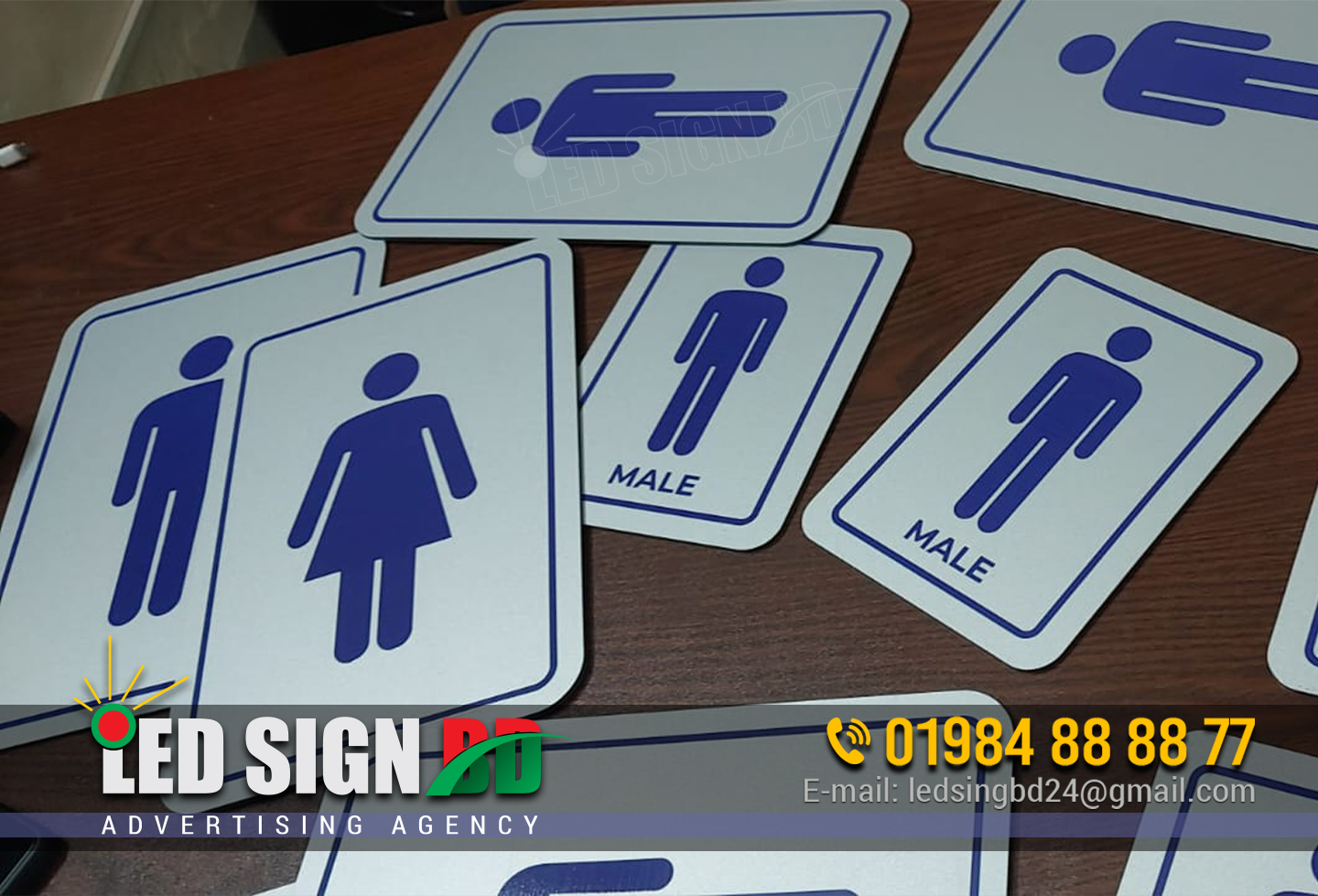 Toilet Sign, Washroom Signboard, Billboard, Name Plate Manufacturer, 01984888877