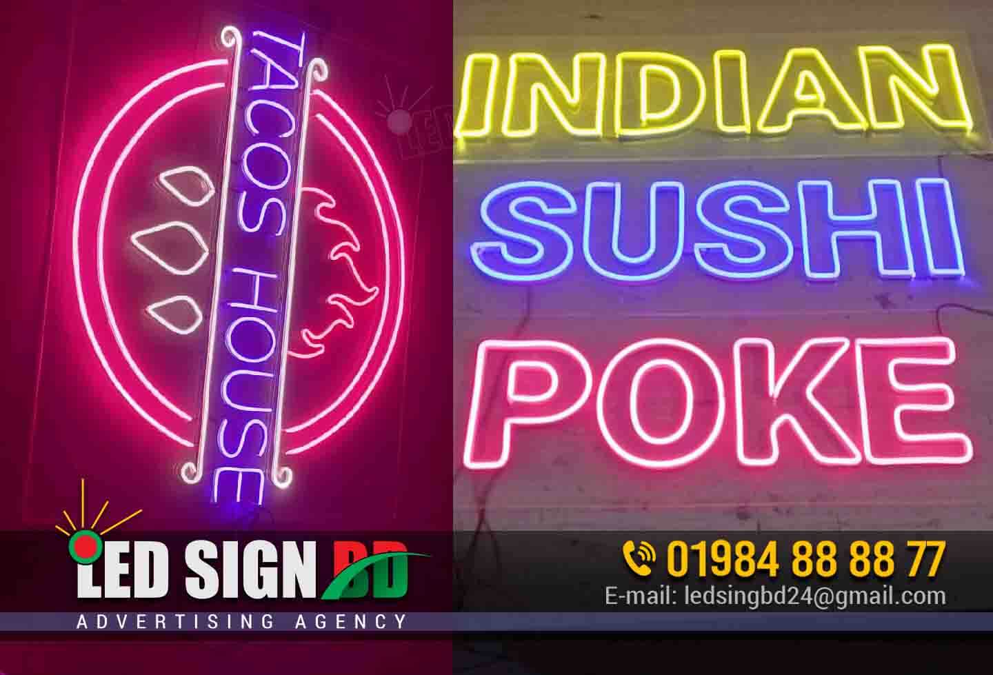 INDIAN NEON SIGN SHOP IN DHAKA