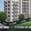 Boundary Wall Project Sign Board, Pence Boundary Name Plate, sign board, billboard, name plate designing and maker in Dhaka, Bangladesh