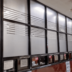 Decorate your office space with Thai glass sticker stickers. Frosted glass stickers for hospital and office interior design and printing service in Dhaka.