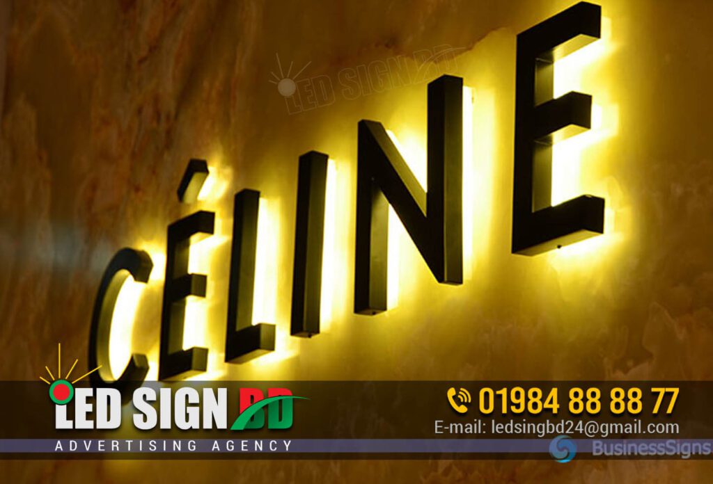 Stainless Steel Backlight Name Plate for House