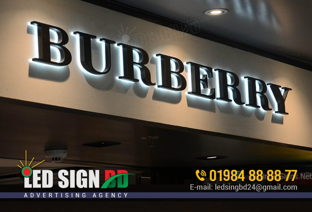 Stainless Steel Backlight Name Plate for House