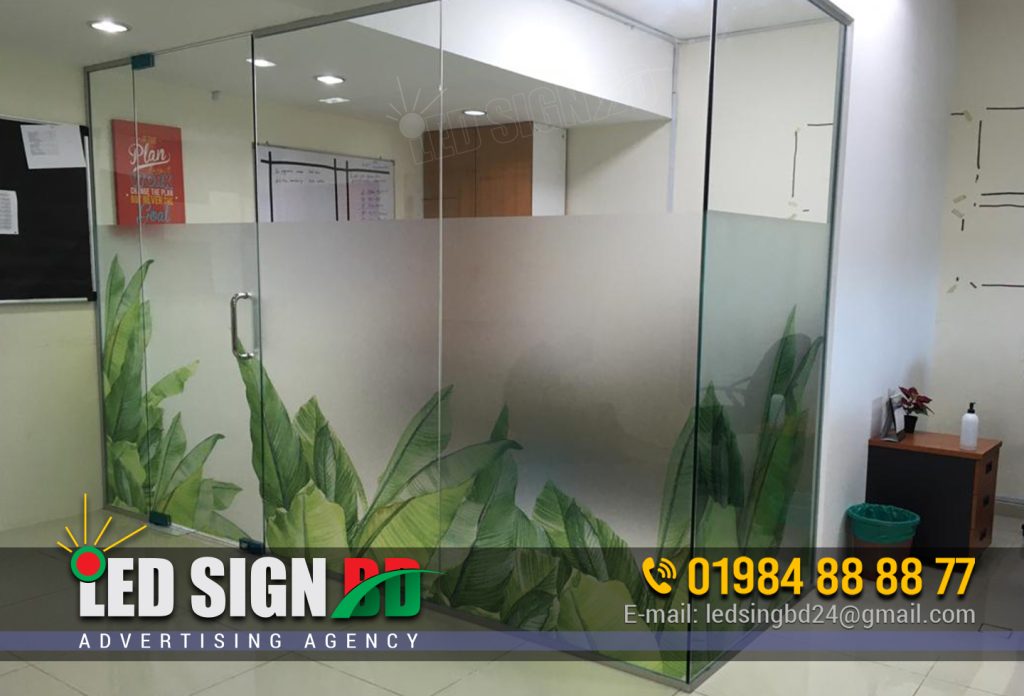 Frosted Office Glass Sticker Print