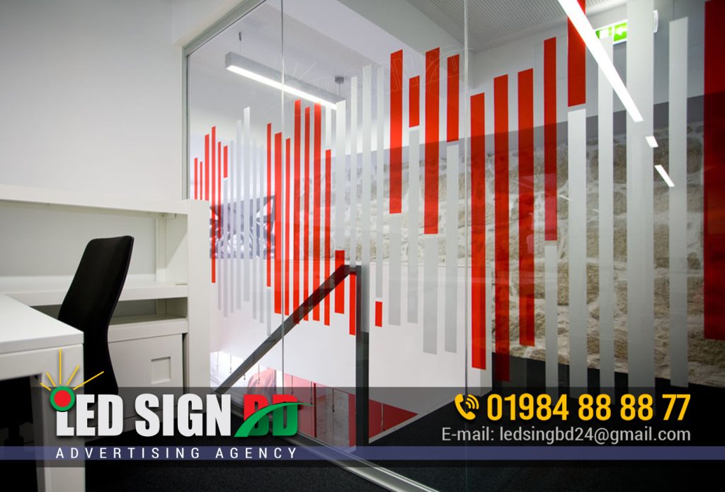 Frosted Sticker Glass Design