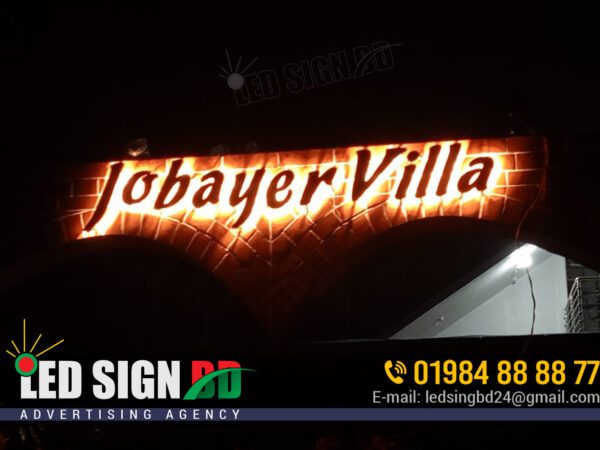 Villa Apartment LED Name Plate