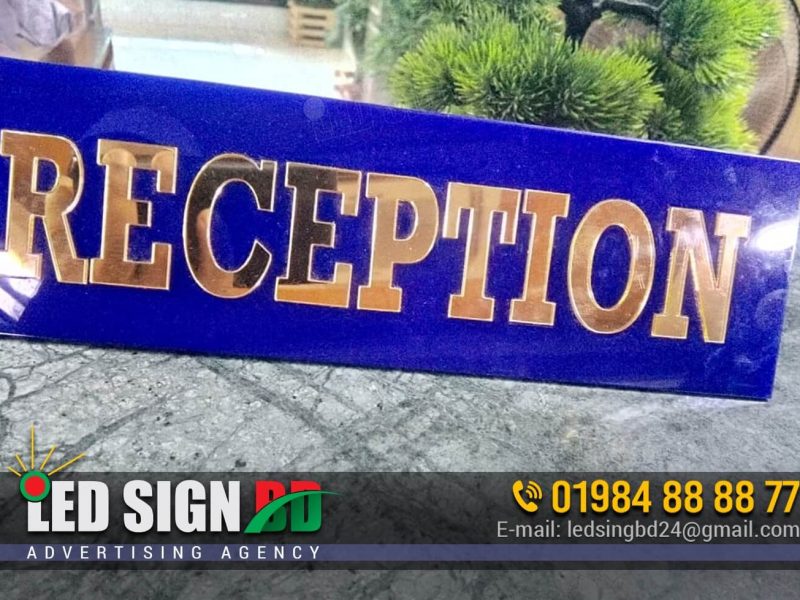 SS Name Plate for Reception