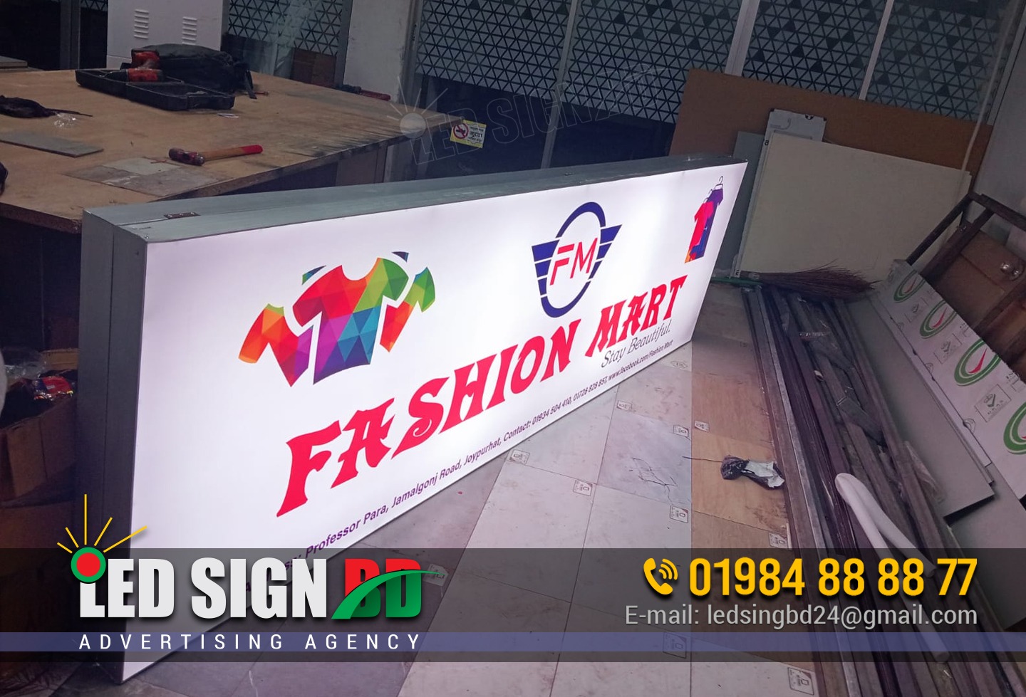 Aluminum Profile LED Sign Boards, ACP AND PVC Profile Lighting Signboards
