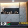 Golden Color Acrylic Letters Nameplate for Medlife