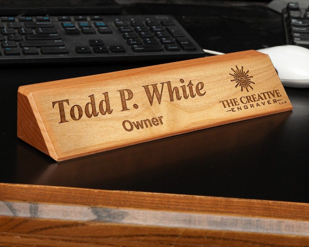 Personalized wooden name plate BD