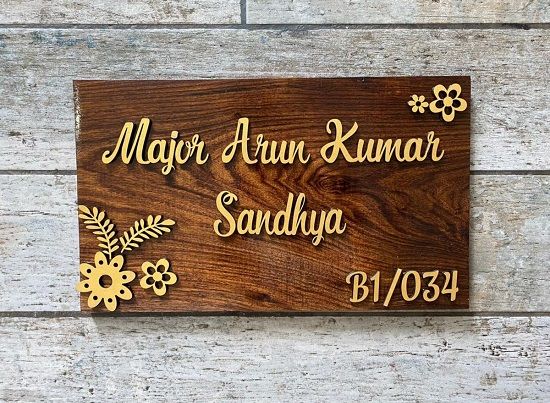 Custom wooden name plate Dhaka