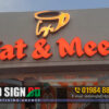Acrylic Letter for Eat and Meet Restaurant
