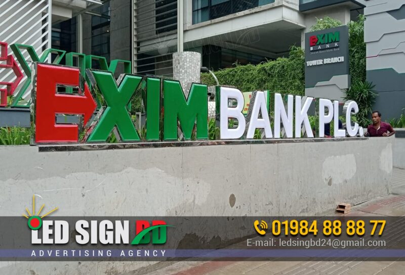 Outdoor Advertising Acrylic Letters Signboard for Bank
