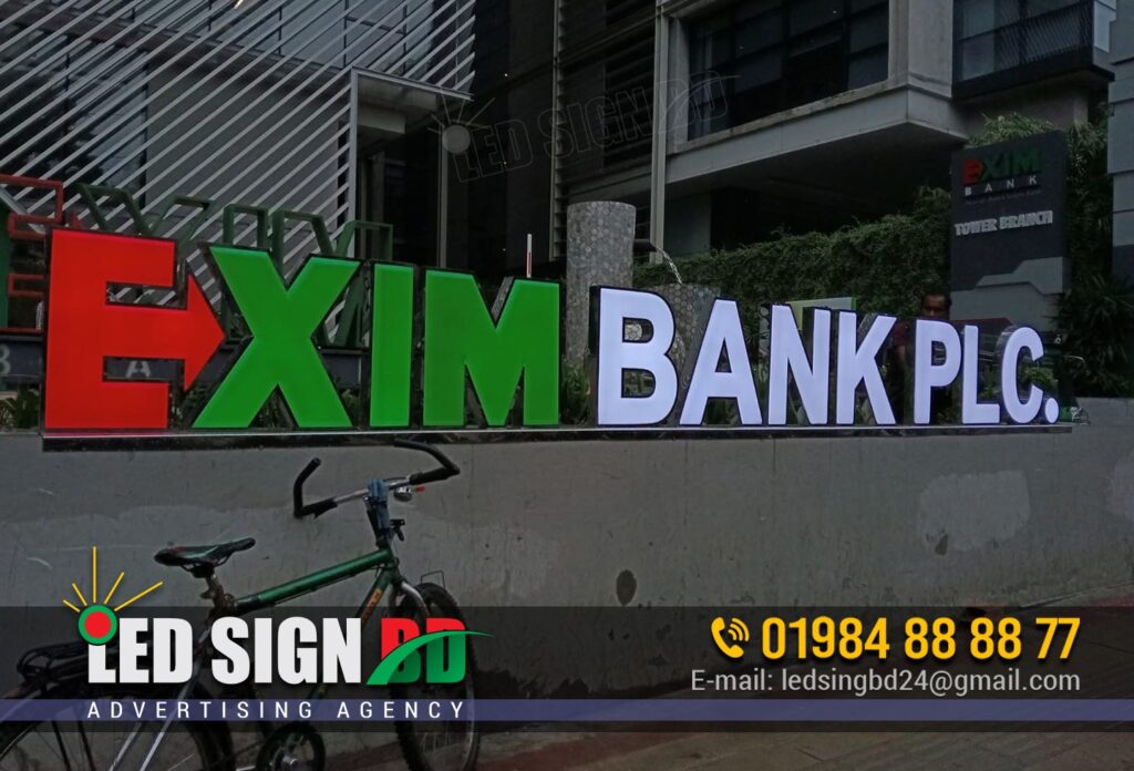 Outdoor Advertising Acrylic Letters and Signboards for banks