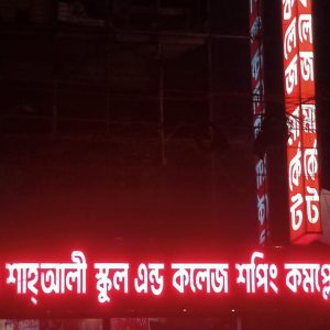 Discover the best Acrylic LED Frontlit Letters Sign Boards for Hazrat Shah Ali School College and University advertising and branding solution.