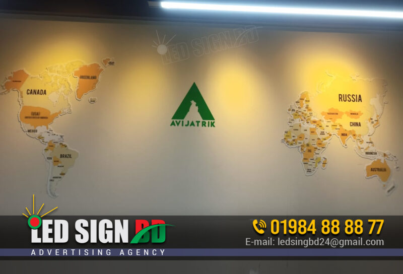 Wall LED Map