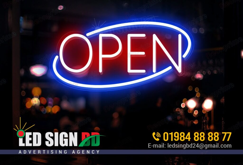 Open Neon Signboards