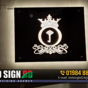 Front Lit Acrylic Logo Nameplate for Salon or Spa