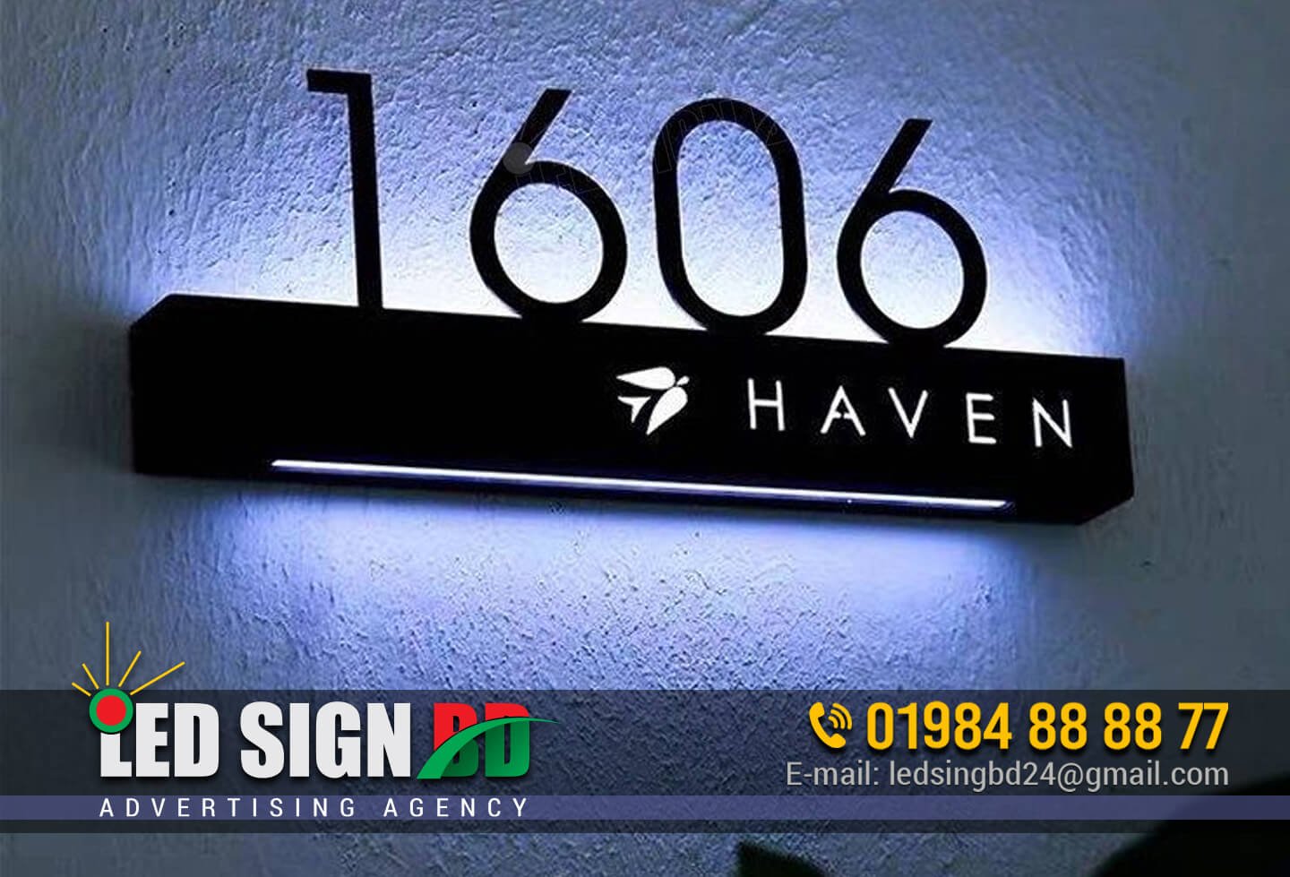 Door Name Plate - LED SIGN BD LTD | Custom LED Sign Board, Name Plate ...