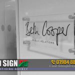 Glass Name Plate for Office