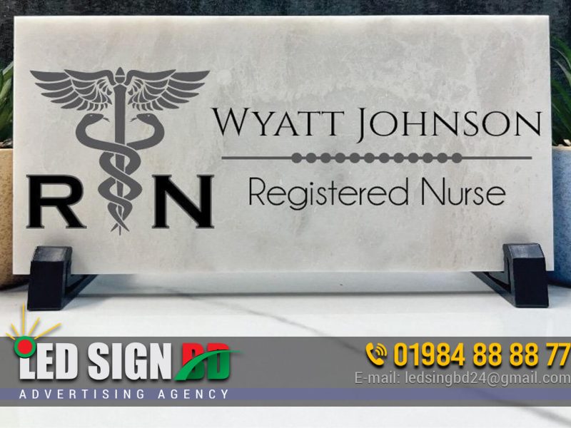 Stone and Marble Door Nameplate